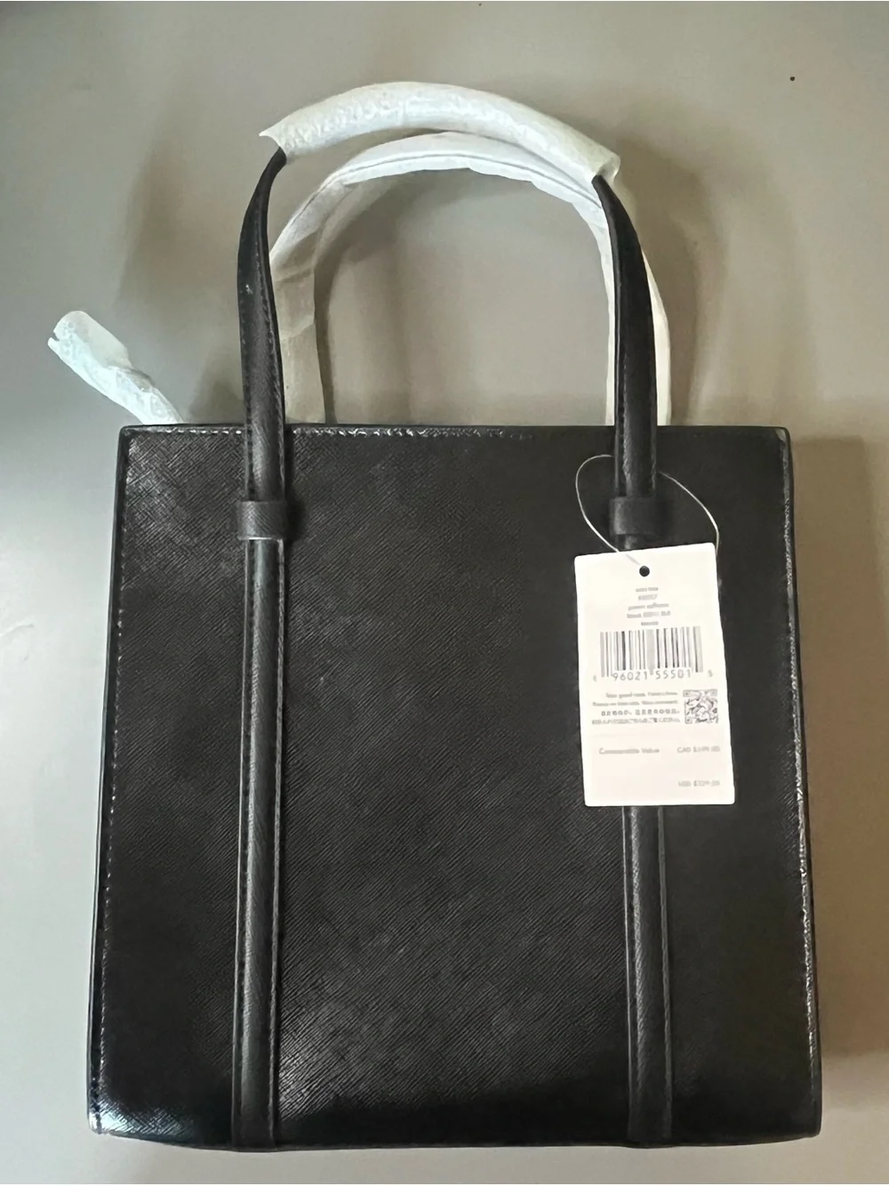 kate spade Black Satchel with Houndstooth Charm and Gold Hardware NWT